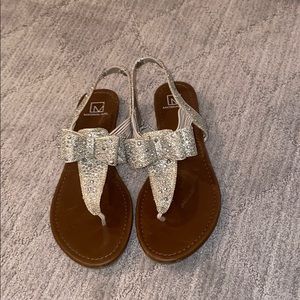 bedazzled bow sandals